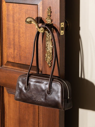 Marge Sherwood Soft Boston EW Bag, Washed Brown Pull Up - Stand Up Comedy