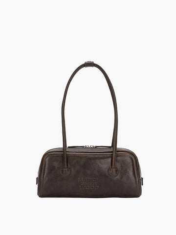 Marge Sherwood Soft Boston EW Bag, Washed Brown Pull Up