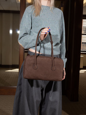 Marge Sherwood Soft Boston Bag, Hush Nubuck