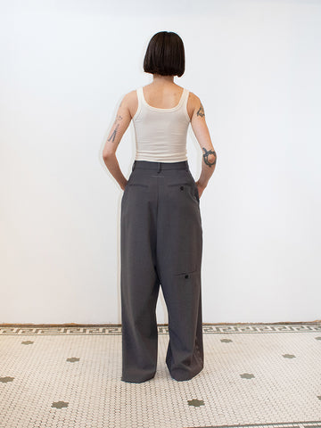 Maison Margiela MM6 Oversized Grey Trouser - Stand Up Comedy