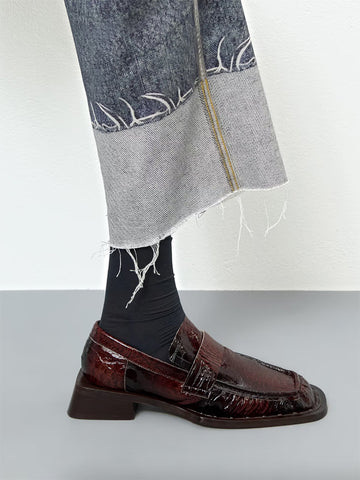 Airi Loafers, Brown Snake