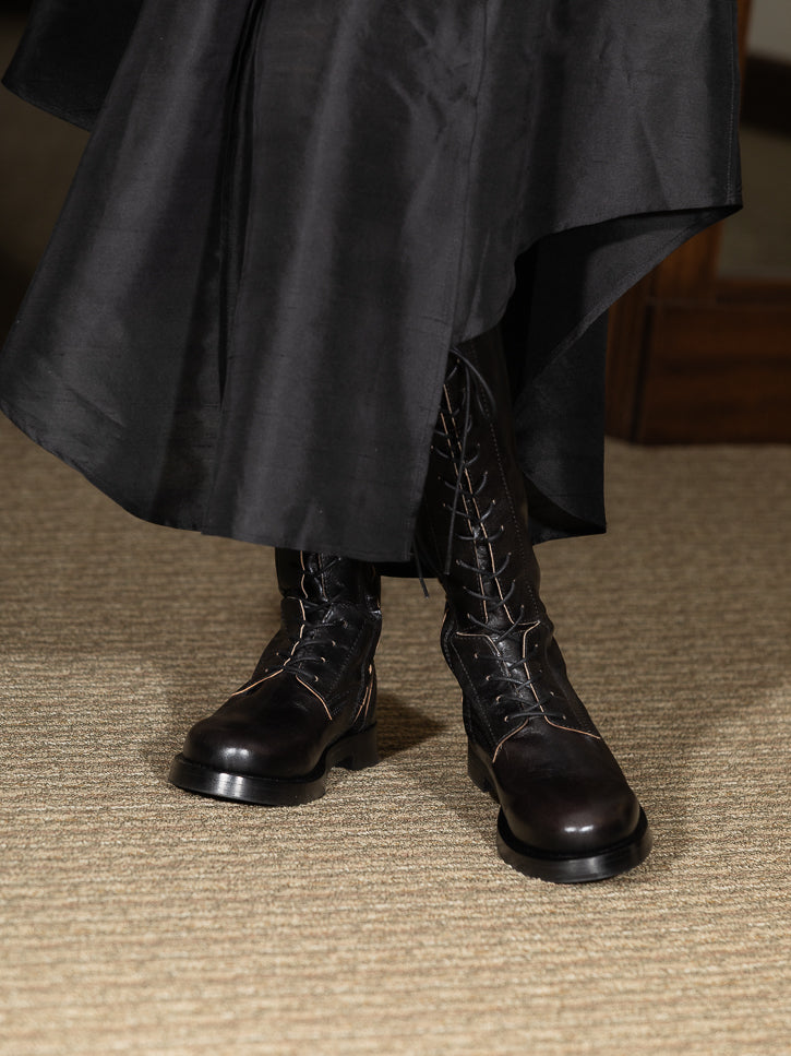Mera Cord Lace Tall Boots, Black at Stand Up Comedy Mera Cord Lace Tall Boots, Black at Stand Up Comedy