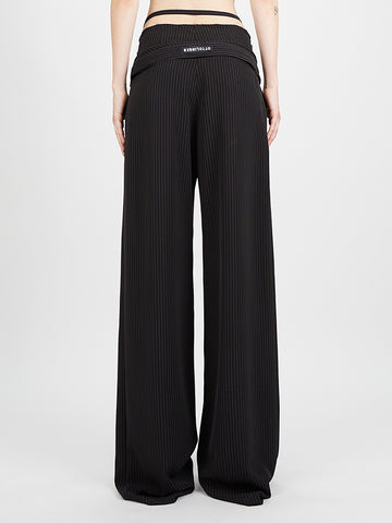 Ottolinger Double Fold Suit Trouser, Black Pinstripe - Stand Up Comedy