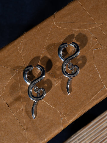 Panconesi Boa Earrings, Silver - Stand Up Comedy