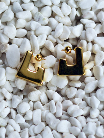 Panconesi Cubo Earrings, Gold - Stand Up Comedy
