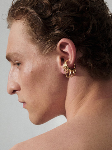 Panconesi Pierced Circle Ear Cuff, Gold