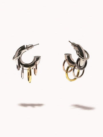 Panconesi Pierced Hoops, Mixed