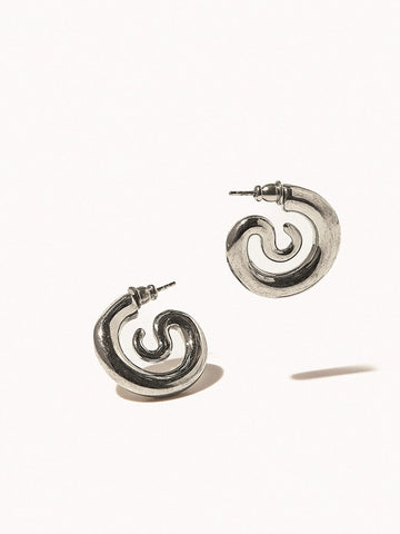 Panconesi Serpent Hoops Extra Small, Silver