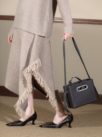 Parsel East West Tote, Small, Deep