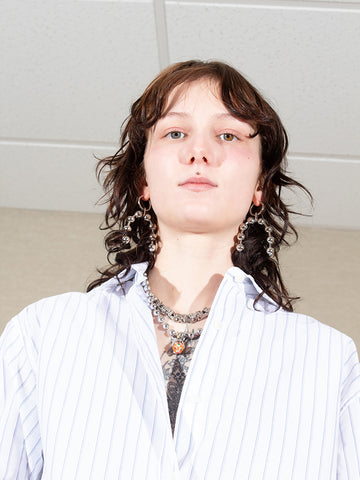 Perfume Studio Baby Punk Steel Necklace, Various Bead Colors, 19"