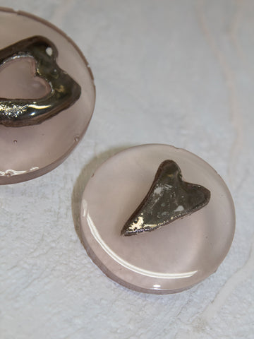 Perfume Studio Silver Full Heart Earrings