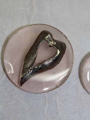 Perfume Studio Silver Full Heart Earrings