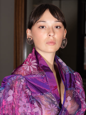 Perfume Studio Silver Full Heart Earrings