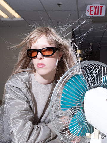 Port Tanger Ghaib Sunglasses, Black/Amber