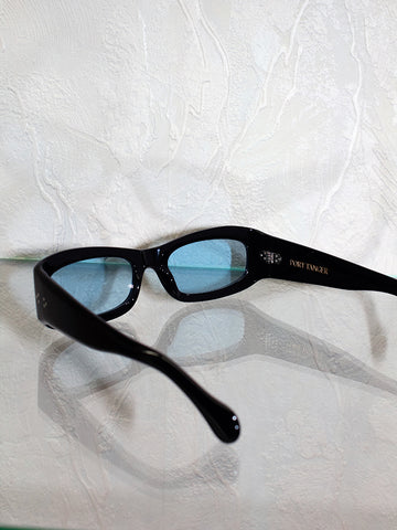 Port Tanger Saudade Sunglasses, Black/Blue - Stand Up Comedy