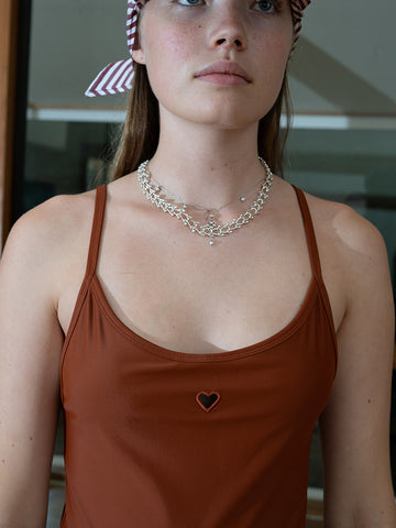 Baserange Heart Swimsuit, Marocco Brown