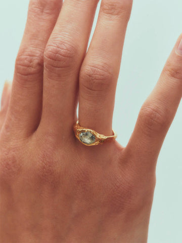 Simuero Faro La Mola Ring, Gold/Crystal