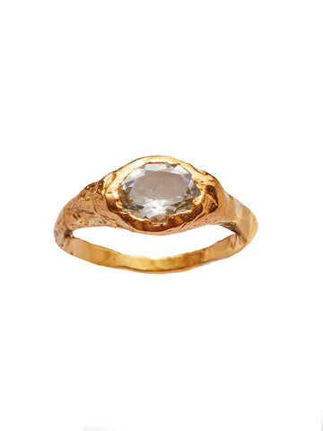 Simuero Faro La Mola Ring, Gold/Crystal