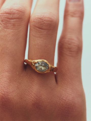 Simuero Faro La Mola Ring, Gold/Crystal