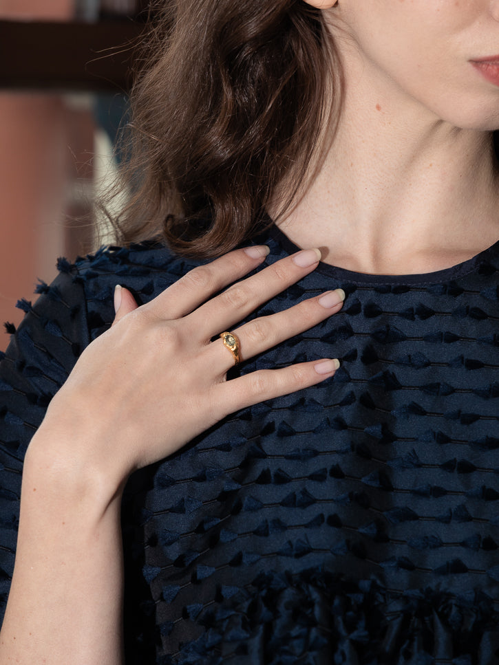 Simuero Faro La Mola Ring, Gold/Crystal at Stand Up Comedy