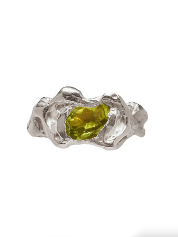 Simuero Ola Ring, Silver/Peridot