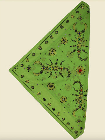 Studio 528 Scorpi-Yo! Cotton Bandana, Lime