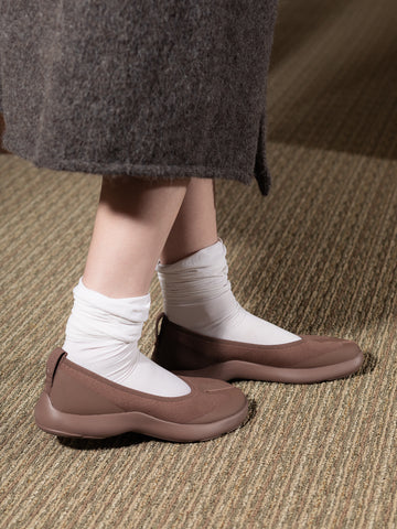 Tabi Footwear Ballerina, Chocolate