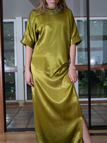 Tigra Tigra Cuffed Tee, Acid Green