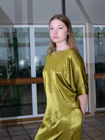 Tigra Tigra Cuffed Tee, Acid Green