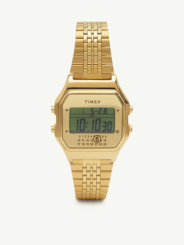 Timex x MM6 Maison Margiela T80 Steel Watch/Bracelet Set, Gold
