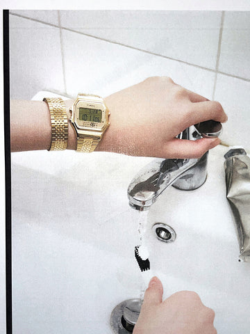 Timex x MM6 Maison Margiela T80 Steel Watch/Bracelet Set, Gold