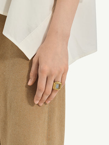 Timex x MM6 Maison Margiela T80 Ring Watch, Gold