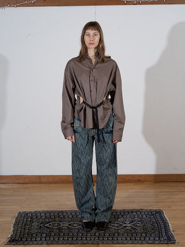 Vaquera Belted Button Down