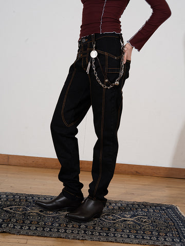 Vaquera Daddy Jeans, Black Wash
