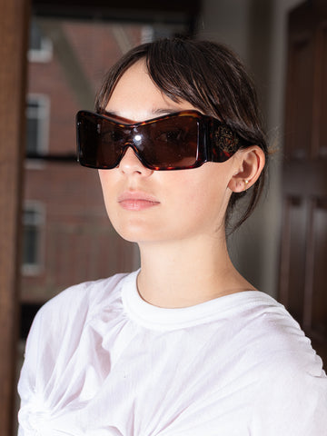 Vaquera Shield Sunglasses, Brown