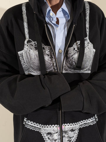Vaquera Trompe L'Oeil Zip Hoodie - Stand Up Comedy