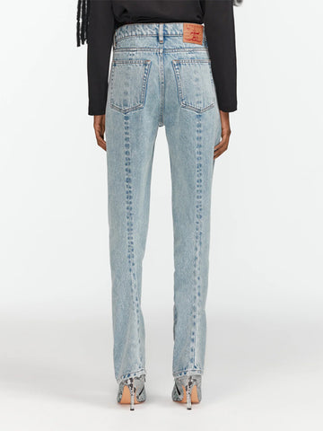 Y/Project Slim Banana Jeans, Washed Blue
