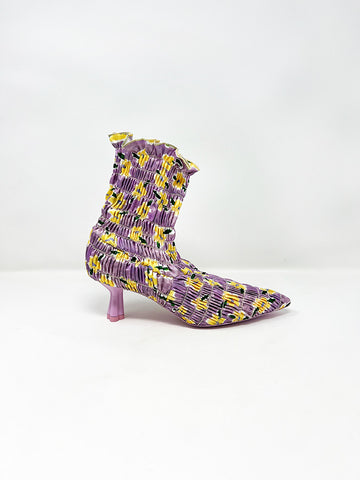 Amy Crookes Marthe Boot, Lilac/Yellow Micro Floral