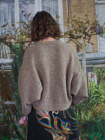 Atelier Delphine Balloon Sleeve Sweater, Deer