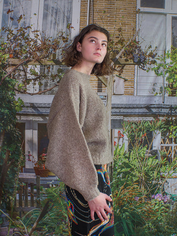 Atelier Delphine Balloon Sleeve Sweater, Deer