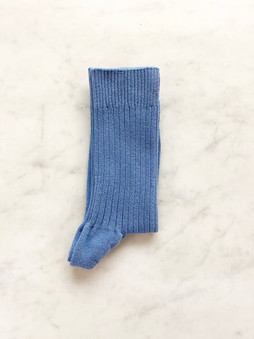 Baserange Rib Ankle Sock, Blue
