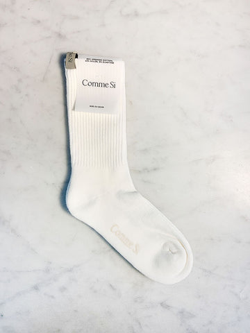 Comme Si Tube Sock, White | Stand Up Comedy