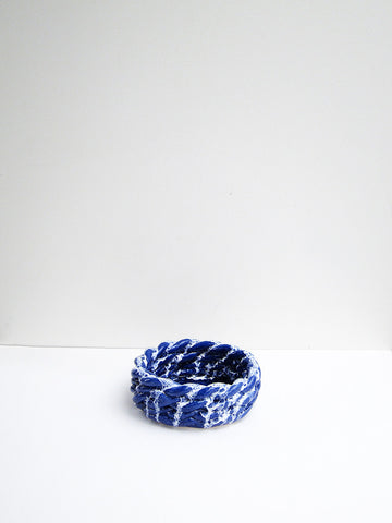 CristaSeya Anaphi Ceramic Bowl, Glossy Blue - Stand Up Comedy