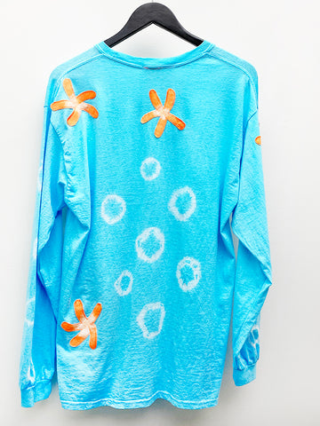 Frankie Krupa Vahdani Electric Blue Cherry Blossom T-Shirt, Long Sleeve - Stand Up Comedy