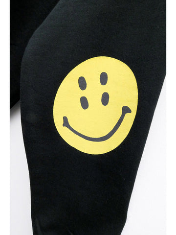 Kapital Eco Fleece Smiley Sweatshirt, Black