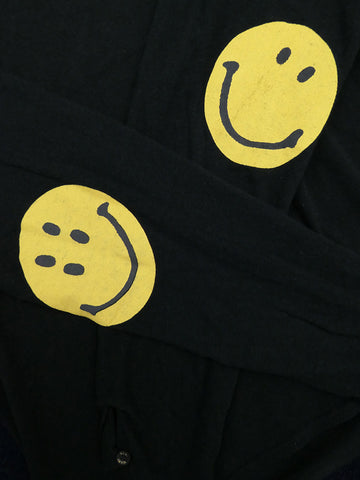 Kapital Chef Smiley Long Sleeve T, Black - Stand Up Comedy
