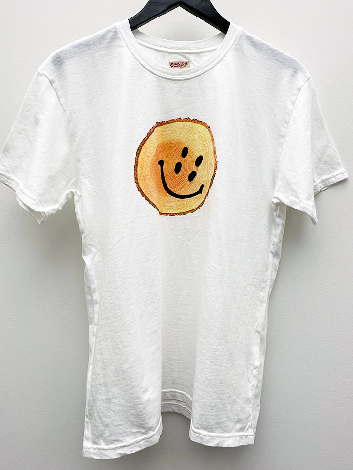 Kapital Jersey Rain Smile Trunk T-Shirt, White | Stand Up Comedy