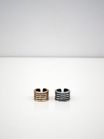 Kat Seale Ribbed Ring, Sterling Silver