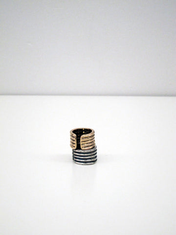 Kat Seale Ribbed Ring, Sterling Silver - Stand Up Comedy