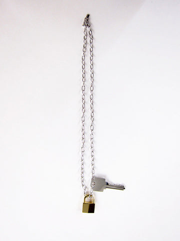 Lauren Klassen Lock and Key Necklace, Silver